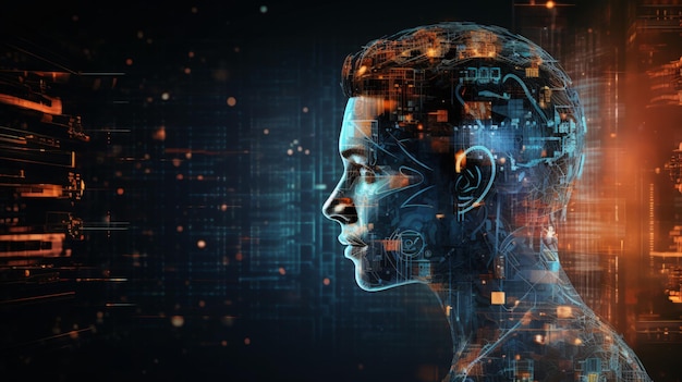 Inteligencia artificial Tecnología de fondo de la web
