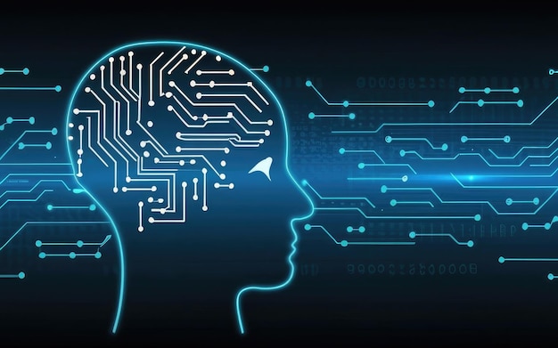 Inteligencia artificial Tecnología web fondo Concepto virtual