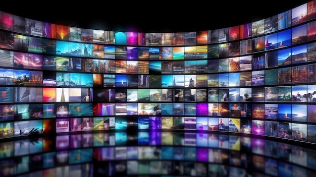 Intelligente Digital-TV-Medienwand Erstellt mit generativer KI-Technologie