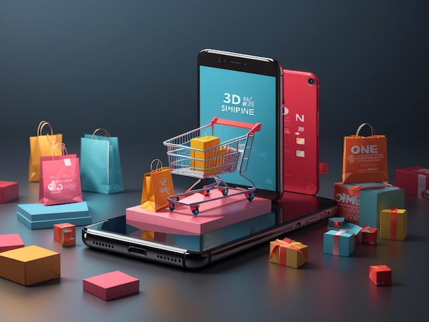 Intelligente Einkaufslösungen Online-Einkaufsförderungskonzept mit intelligenten Geräten