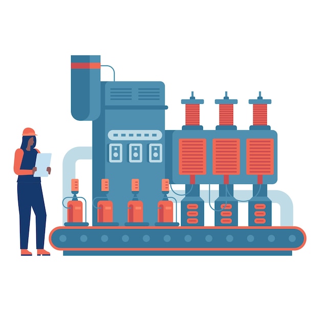 Intelligente Industrie Fabrikarbeiter oder Ingenieur Industriemaschinen Elektronische Fertigungsgeräte