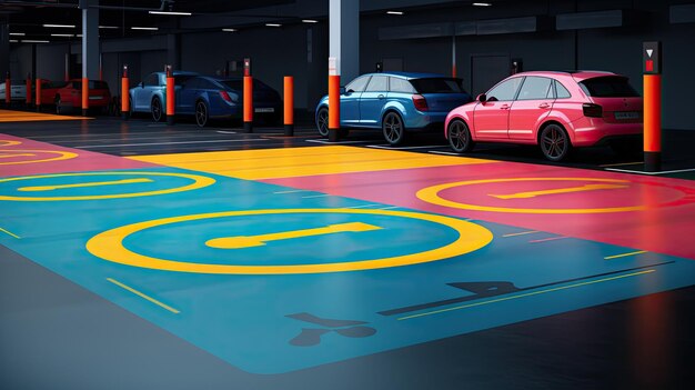 Intelligente Parkplatzerkennung mit fester Hintergrundfarbe