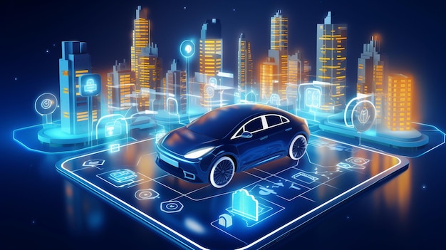 Intelligente städtische Mobilitätslösung mit Elektrofahrzeug-Sharing-Dienst