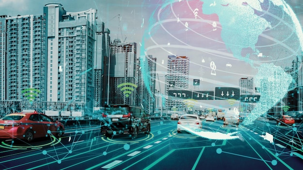 Intelligentes Verkehrstechnikkonzept für den zukünftigen Autoverkehr auf neuer Stadtstraße