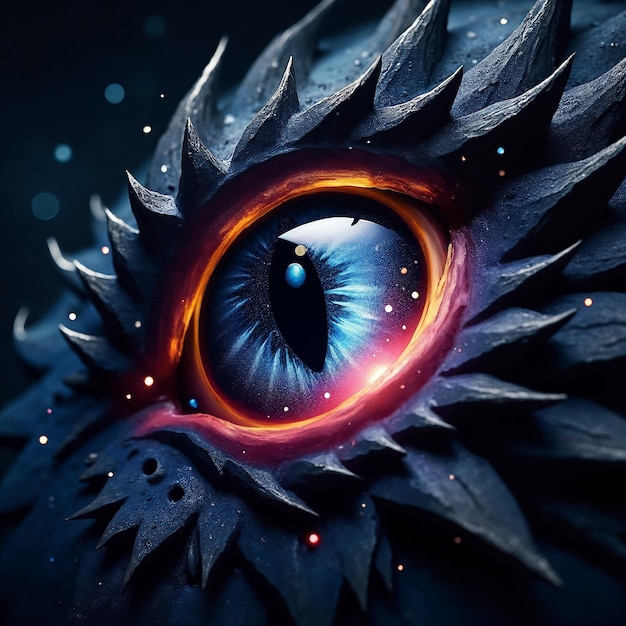 Intense Dragon Eye in a Cosmic Nebula