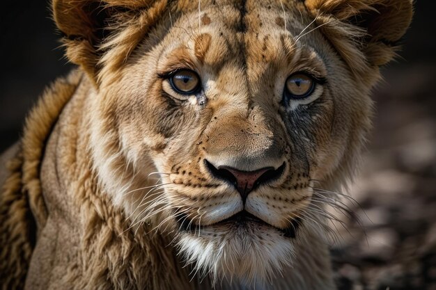 Intensives Löwenporträt