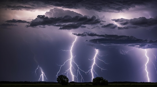 Intensives und elektrisierendes Gewitter mit starken Blitzeinschlägen