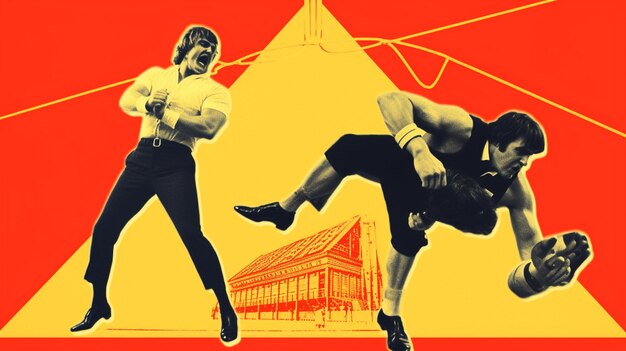 Los intensos combates de lucha libre y el atletismo