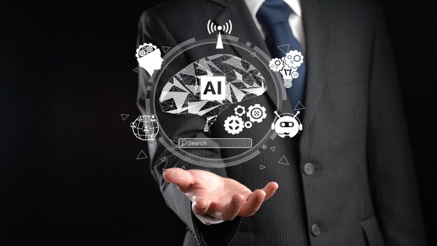 Interacción humana con la IA Inteligencia artificial Proceso cerebral generativo AI FaaS