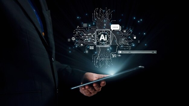 Interacción humana con la IA Inteligencia artificial Proceso cerebral generativo de la IA UUID