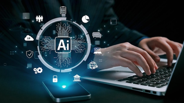 Interacción humana con la IA Inteligencia artificial Proceso cerebral generativo de la IA UUID