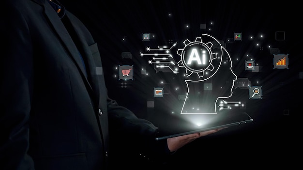 Interacción humana con la IA Inteligencia artificial Proceso cerebral generativo de la IA UUID