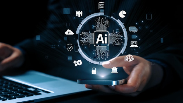 Interacción humana con la IA Inteligencia artificial Proceso cerebral generativo de la IA UUID