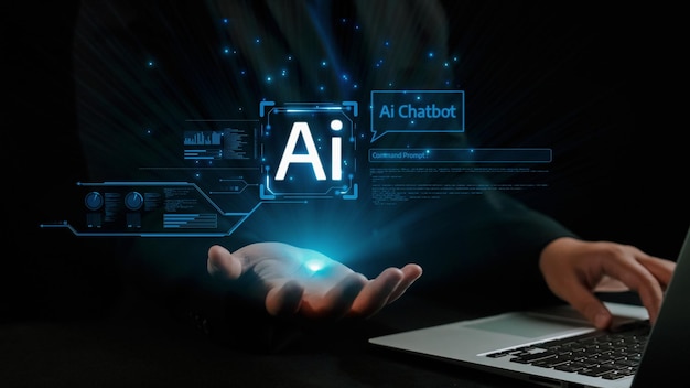 La interacción humana con la inteligencia artificial AI asistente virtual UUID