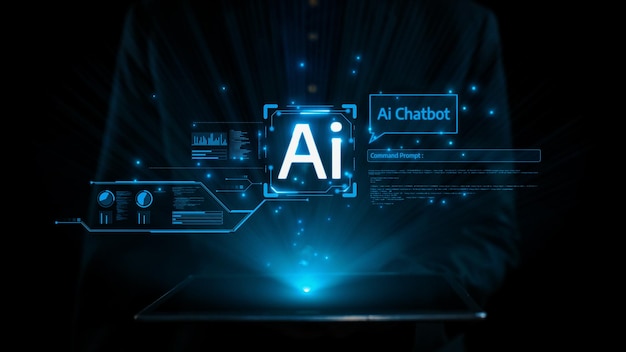 La interacción humana con la inteligencia artificial AI asistente virtual UUID