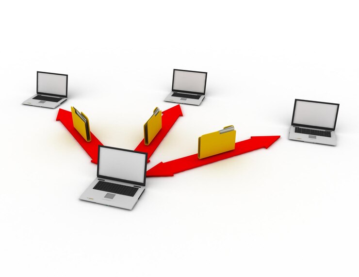 Foto el intercambio de datos . concepto de internet