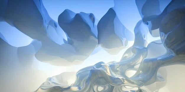 Interesante paisaje abstracto 3d