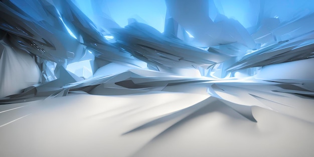 Interessante paisagem abstrata 3d