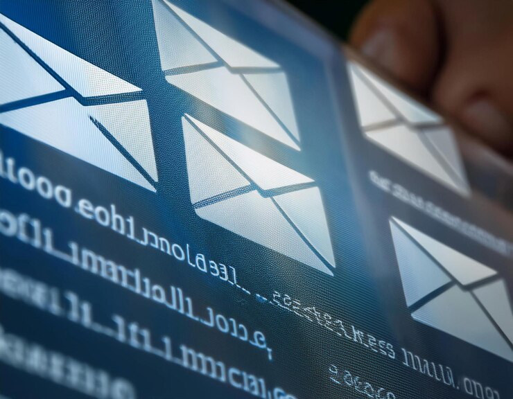 Foto interfaz de correo electrónico en una pantalla de computadora que ilustra la comunicación digital y la gestión del correo electrónico