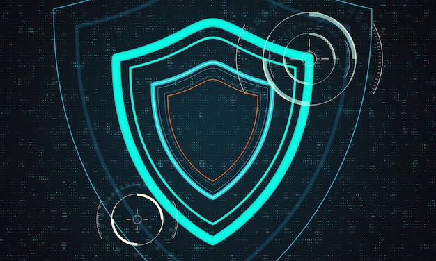 Interfaz de seguridad de sistema digital brillante creativa