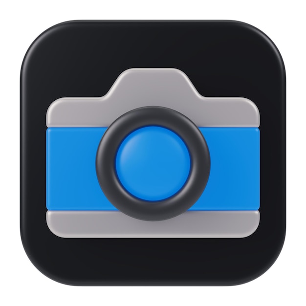 Interfaz de usuario de la aplicación de cámara de icono 3D