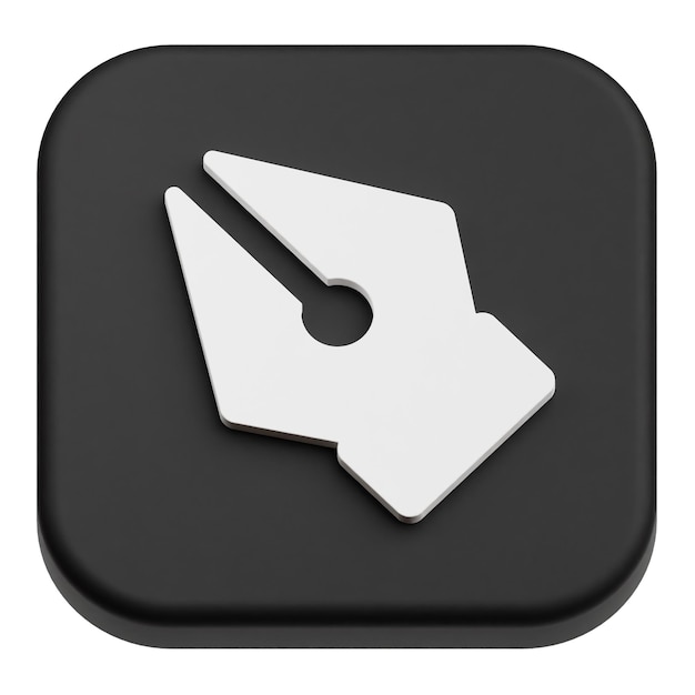 interfaz de usuario de la aplicación icono 3D aislado en el fondo blanco
