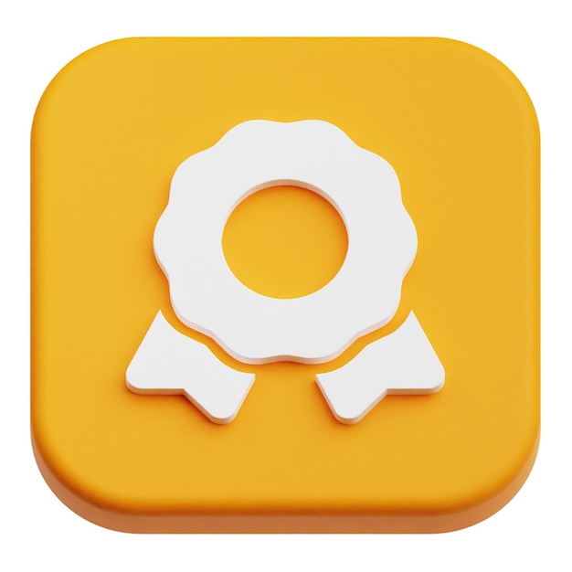 interfaz de usuario de la aplicación icono 3D aislado en el fondo blanco