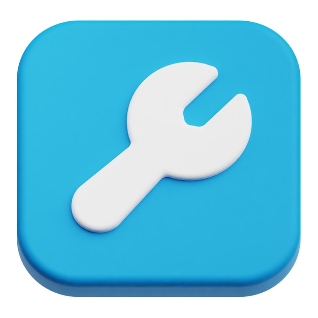 interfaz de usuario de la aplicación icono 3D aislado en el fondo blanco