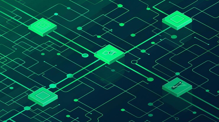 Foto la interfaz verde de comercio de criptomonedas