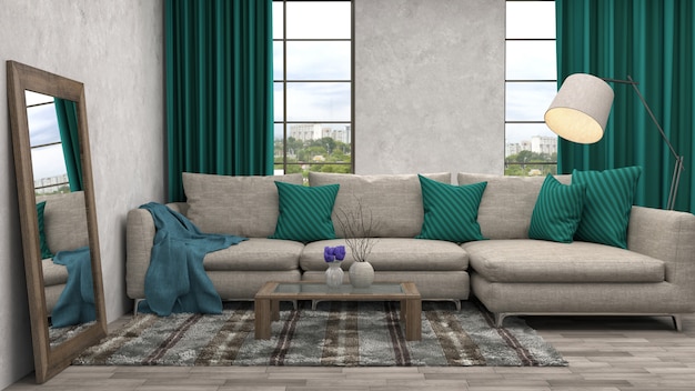 Interieur mit Sofa