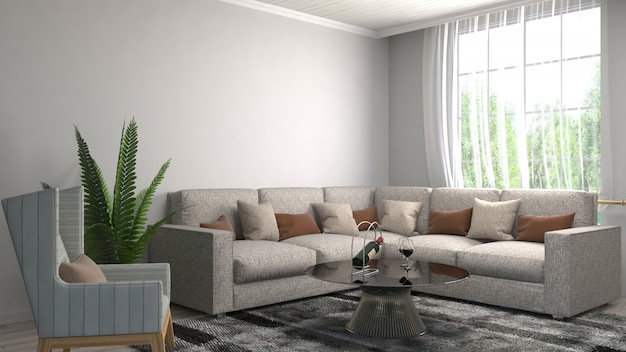 Interieur mit Sofa