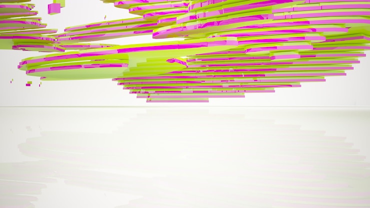 Foto interior arquitectónico abstracto de color blanco y degradado de vidrio de una casa minimalista
