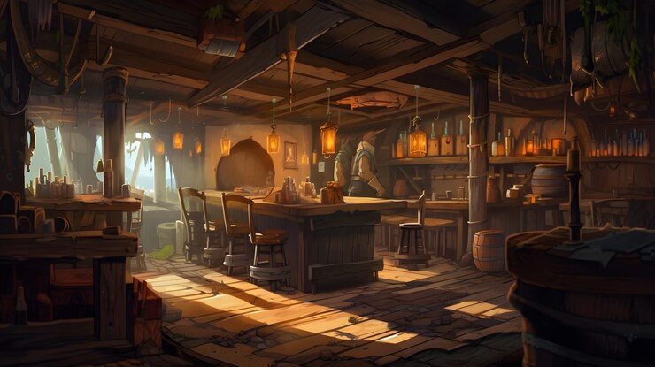 El interior de un bar