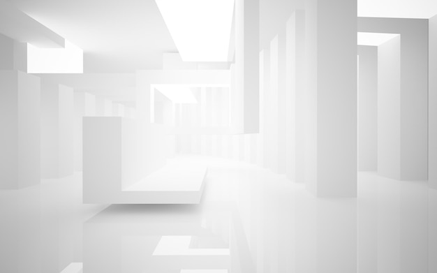 Interior blanco y abstracto
