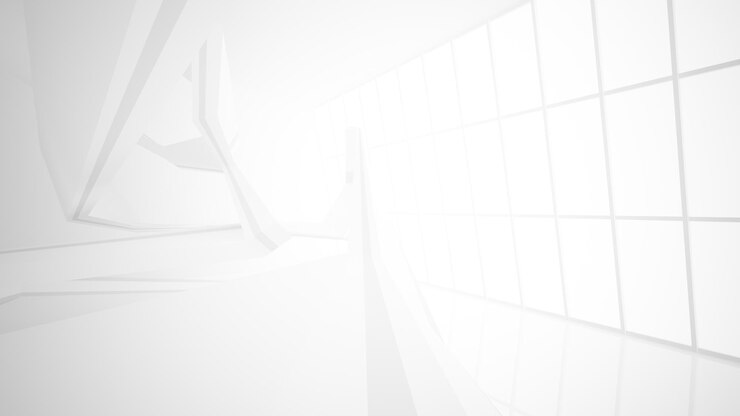 Foto interior branco abstrato da futura ilustração 3d e renderização