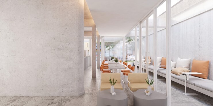 Interior de la cafetería