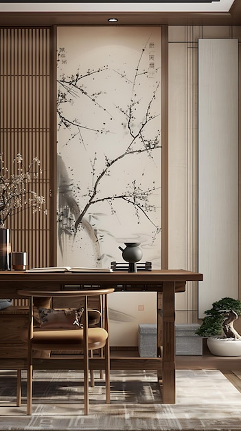 el interior de una casa japonesa
