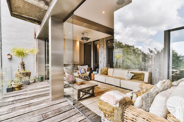 El interior de la casa