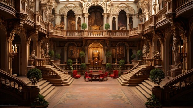 Foto el interior del castillo romántico de alemania