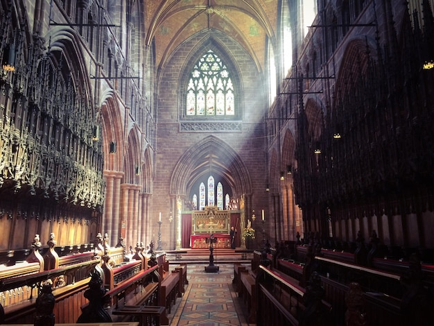 El interior de la catedral de Chester