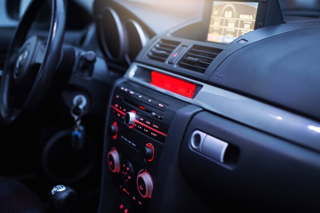 Foto interior del coche deportivo moderno