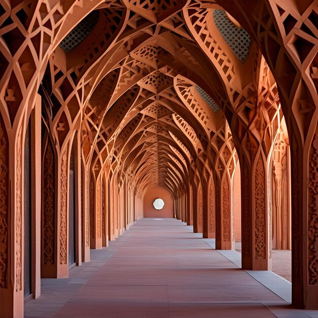 Foto interior da mesquita sala de oração serenidade