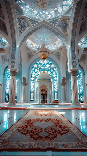 Foto interior da mesquita