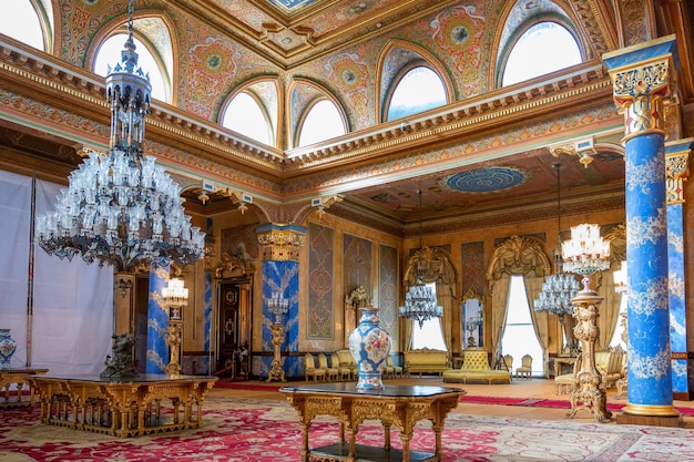 Interior da Turquia de Istambul do palácio de beylerbeyi