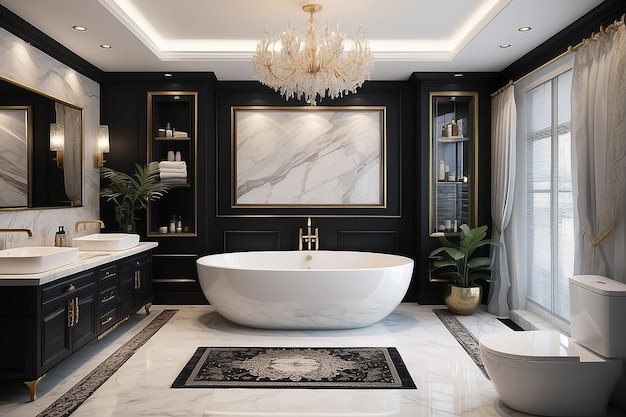 Foto interior de banheiro de luxo design realista