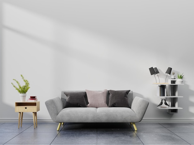 Interior de casa moderna com móveis