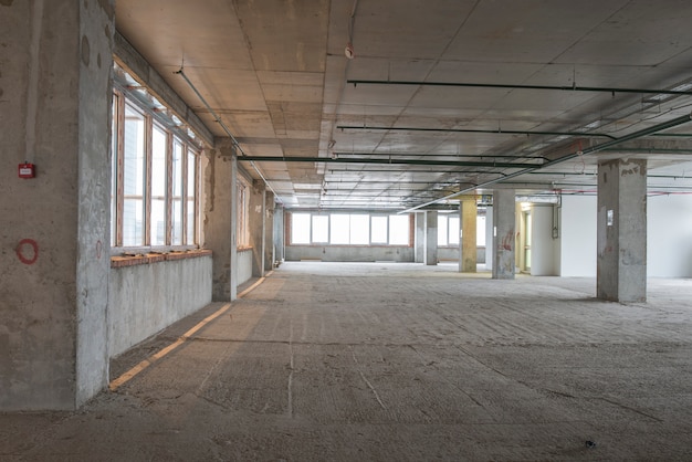 Interior, de, centro negócio, construção