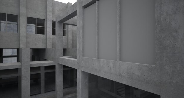 Foto interior de concreto marrom e bege arquitetônico abstrato de uma casa minimalista