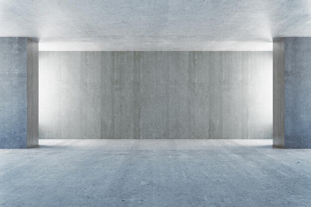 Interior de concreto vazio