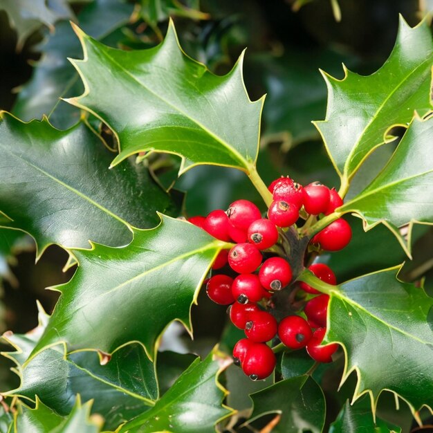 Foto interior de natal e ano novo decorado com árvore de abeto com guirlandas e bolas